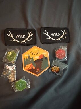 Black Patch & Outdoor Sticker Pack - Black and Orange